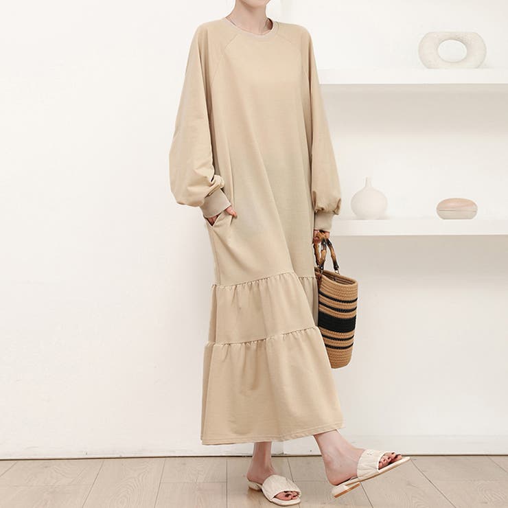 ラグラン袖ティアードワンピース | Doux Belle  | 詳細画像6 