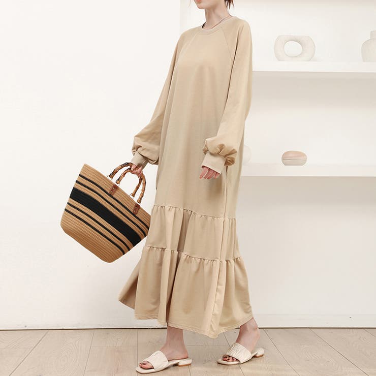 ラグラン袖ティアードワンピース | Doux Belle  | 詳細画像8 