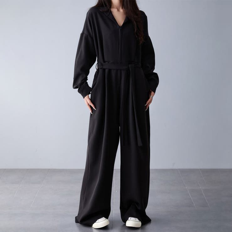 ウエストリボン×ワイドパンツオールインワン | Doux Belle  | 詳細画像6 