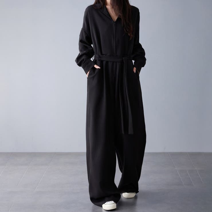 ウエストリボン×ワイドパンツオールインワン | Doux Belle  | 詳細画像7 