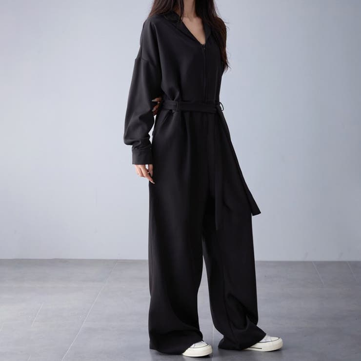 ウエストリボン×ワイドパンツオールインワン | Doux Belle  | 詳細画像8 