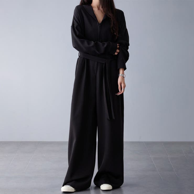 ウエストリボン×ワイドパンツオールインワン | Doux Belle  | 詳細画像9 