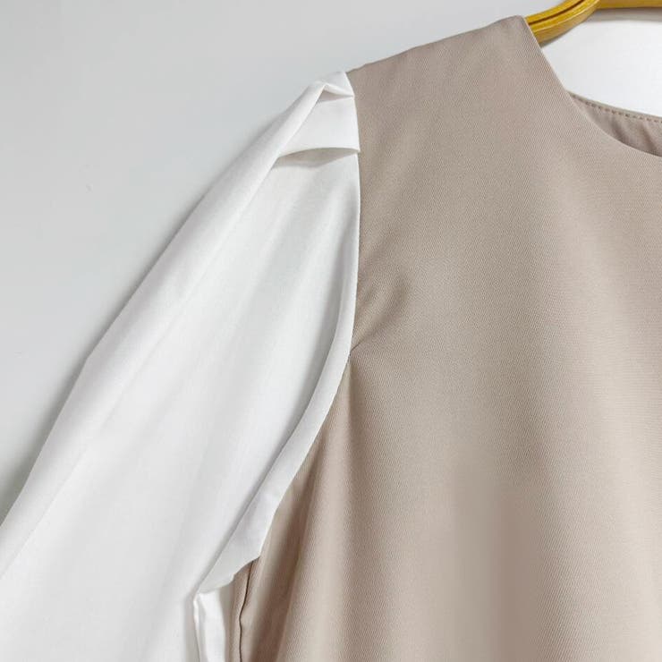 サイドリボンレイヤード風ワンピース | Doux Belle  | 詳細画像15 