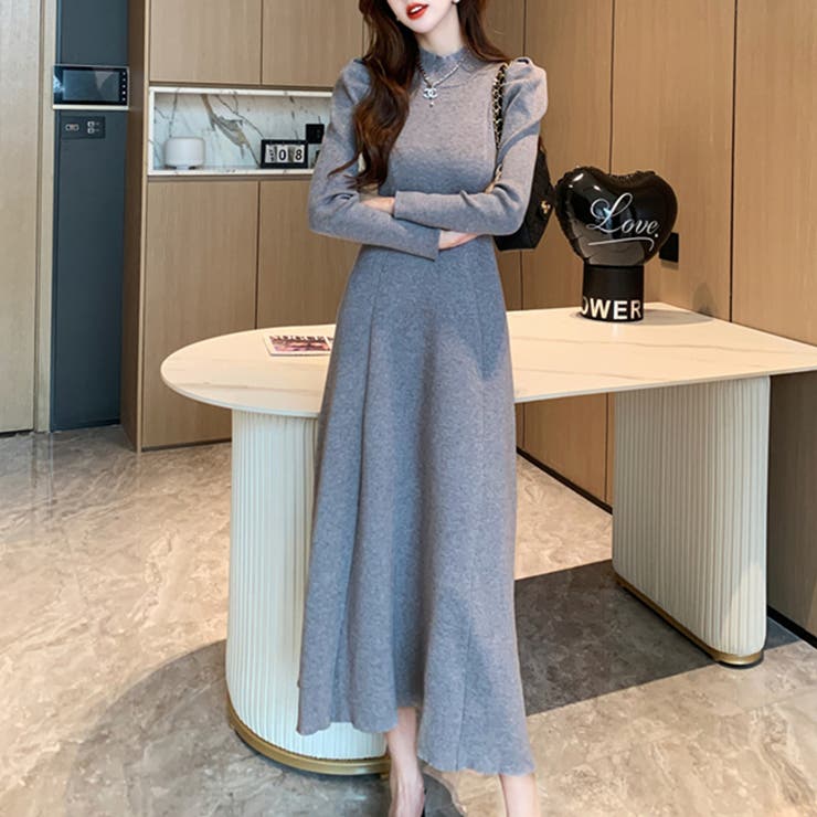 ハイネックフィットニットワンピース | Doux Belle  | 詳細画像2 