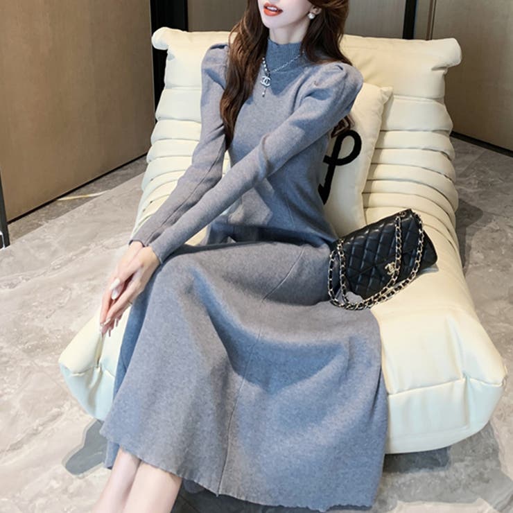 ハイネックフィットニットワンピース | Doux Belle  | 詳細画像3 