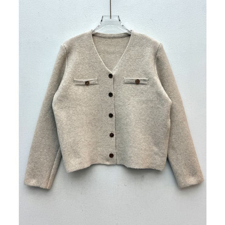 Vネックのショート丈ニットカーディガン | SAISON DE PAPILLON  | 詳細画像31 