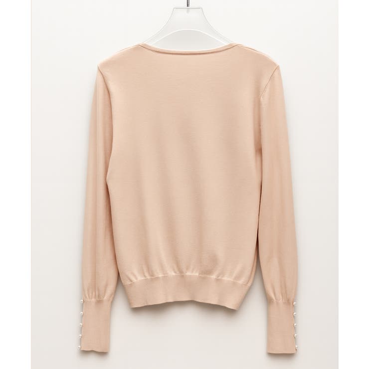 パールボタン付きクルーネックニットプルオーバー | SAISON DE PAPILLON  | 詳細画像46 