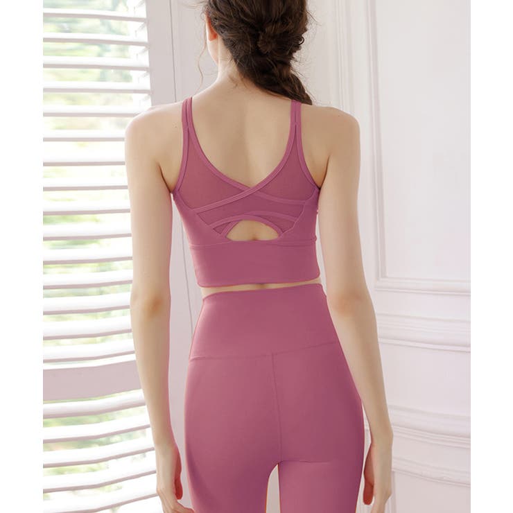 メッシュ切替ブラトップ カップ付き スポーツブラ | SEU | 詳細画像7 