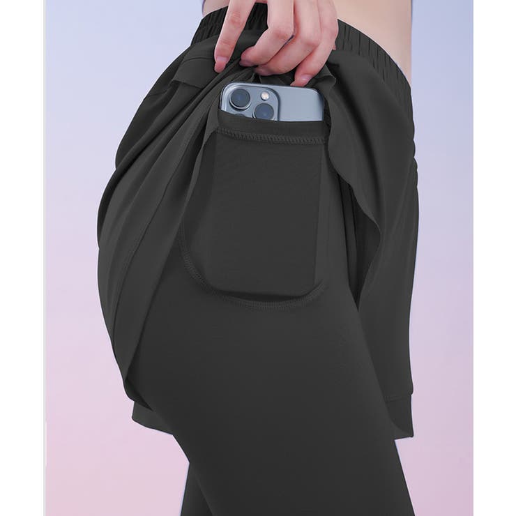 ハイウエス重ね着風ヨガレギンスパンツ | SEU | 詳細画像15 