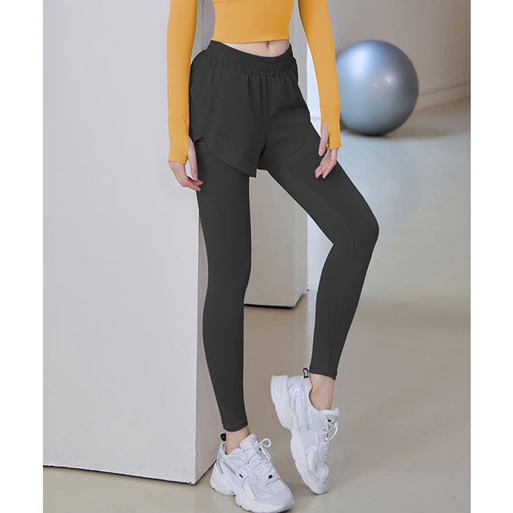 ハイウエス重ね着風ヨガレギンスパンツ | SEU | 詳細画像17 