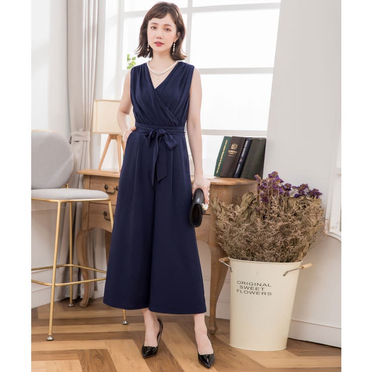 ネイビー | 結婚式 パーティードレス 大きいサイズ | DRESS+