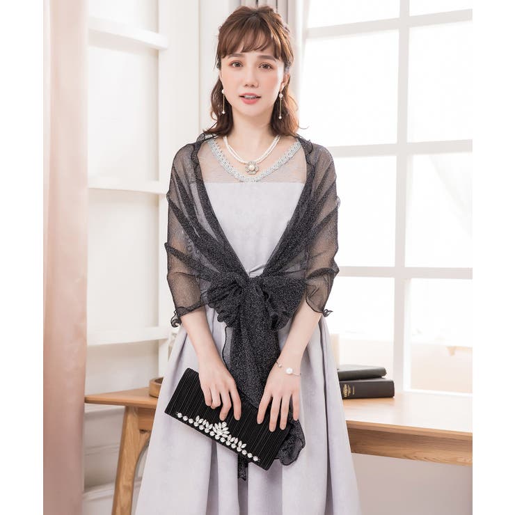 ブラック | ショール 結婚式 ストール | DRESS+