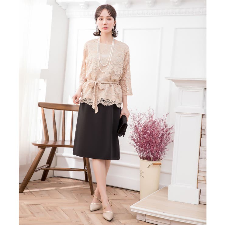 ベージュ | セットアップ スカート ワンピース | DRESS+