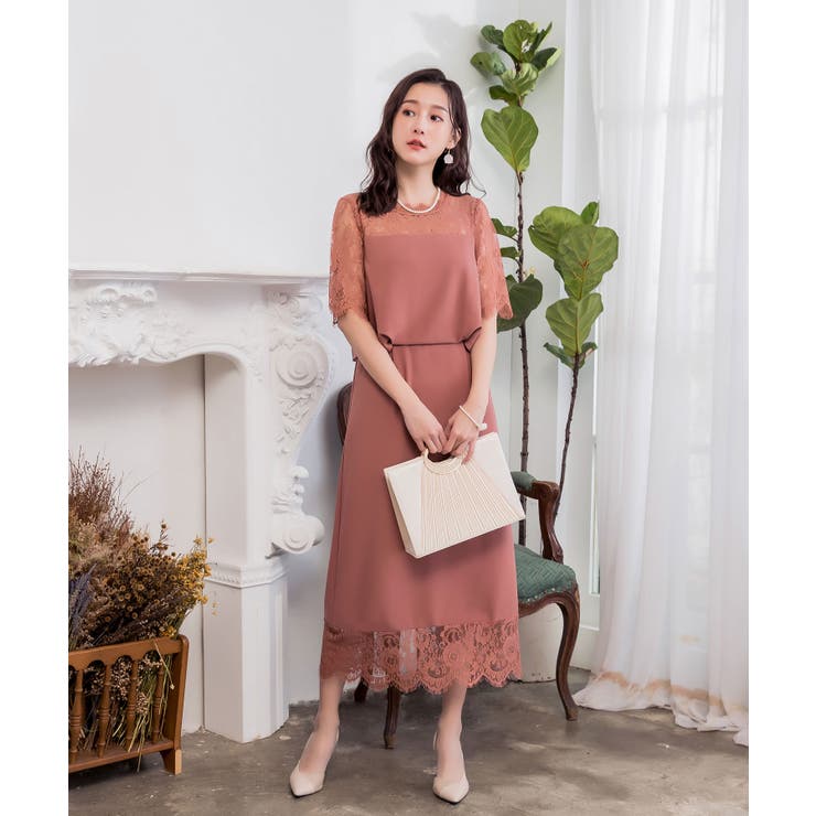 ピンク | 結婚式 2次会 ワンピース | DRESS+