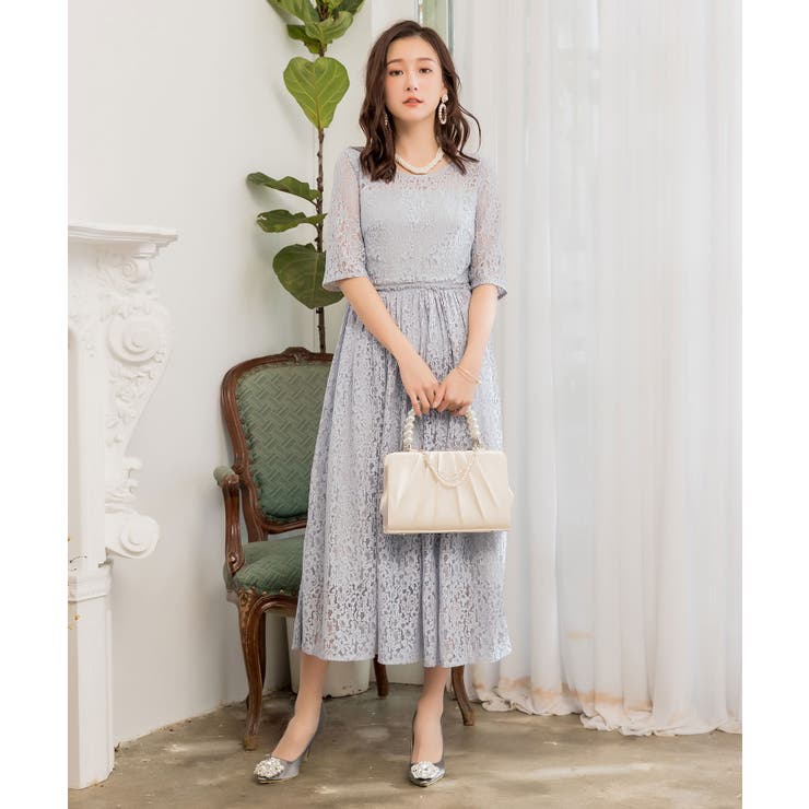 グレー | パーティードレス 大きいサイズ ドレス | DRESS+