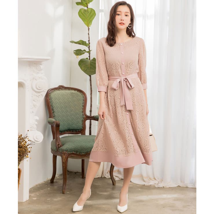 ピンク | 結婚式 パーティードレス ワンピース | DRESS+