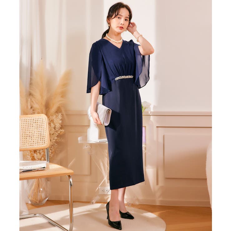 パーティードレス 結婚式 大きいサイズ ミモレ丈秋卒業式 成人式 | DRESS+ | 詳細画像29 