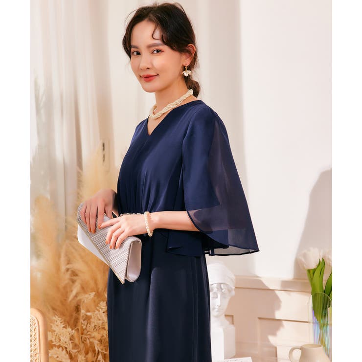 パーティードレス 結婚式 大きいサイズ ミモレ丈秋卒業式 成人式 | DRESS+ | 詳細画像31 