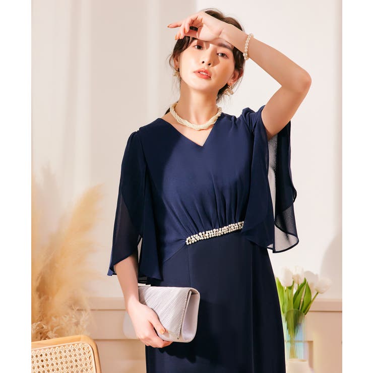 パーティードレス 結婚式 大きいサイズ ミモレ丈秋卒業式 成人式 | DRESS+ | 詳細画像32 