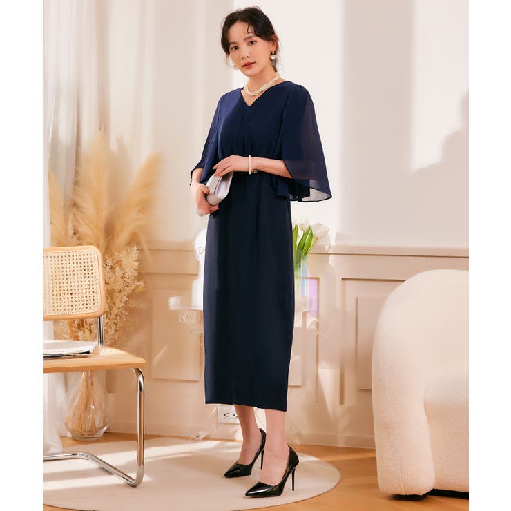 パーティードレス 結婚式 大きいサイズ ミモレ丈秋卒業式 成人式 | DRESS+ | 詳細画像27 