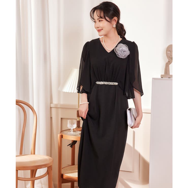 パーティードレス 結婚式 大きいサイズ ミモレ丈秋卒業式 成人式 | DRESS+ | 詳細画像40 