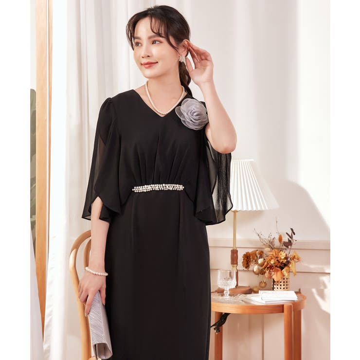 パーティードレス 結婚式 大きいサイズ ミモレ丈秋卒業式 成人式 | DRESS+ | 詳細画像41 