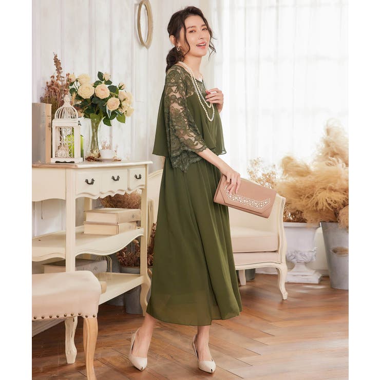 パーティードレス ワンピース レース[品番：DSSW0002652