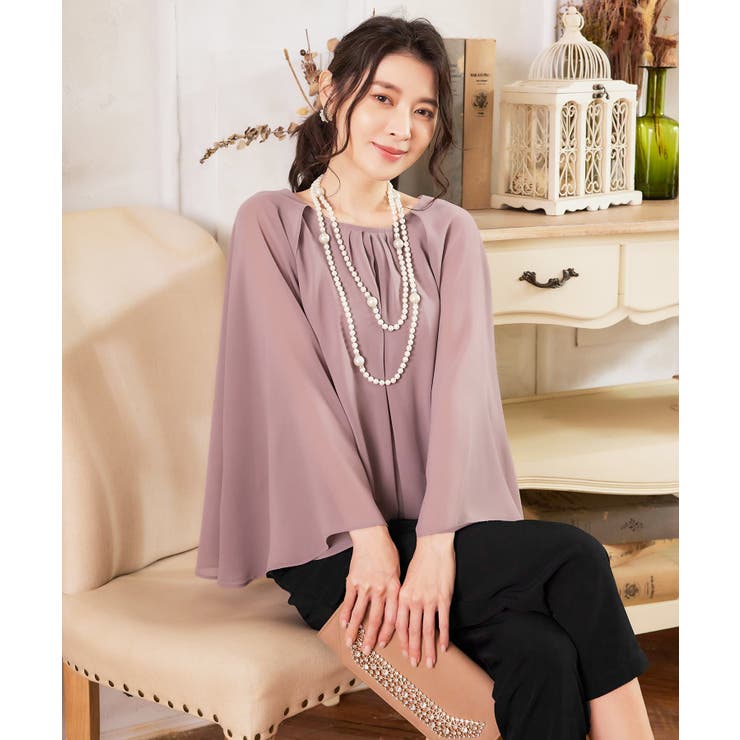パンツ セットアップ 袖付き パーティードレス ケープ スリーブ卒業式 成人式 | DRESS+ | 詳細画像30 