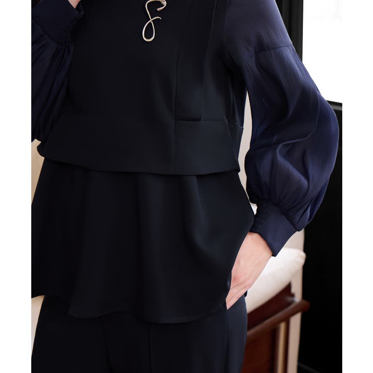 ペプラムパンツセットアップ パーティースーツ | DRESS+ | 詳細画像24 