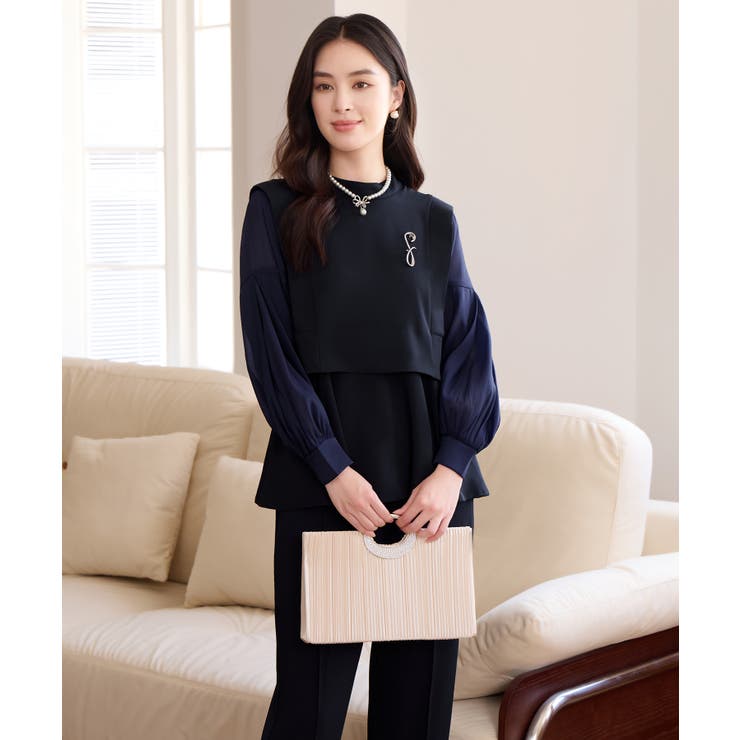 ペプラムパンツセットアップ パーティースーツ | DRESS+ | 詳細画像28 