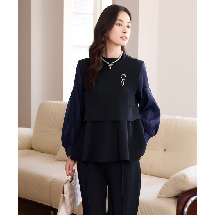 ペプラムパンツセットアップ パーティースーツ | DRESS+ | 詳細画像30 