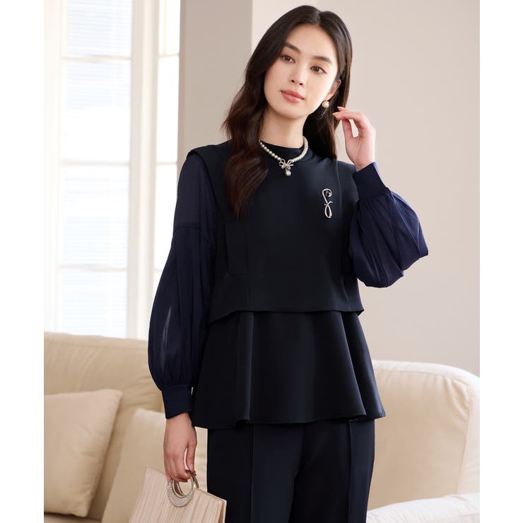 ペプラムパンツセットアップ パーティースーツ | DRESS+ | 詳細画像18 