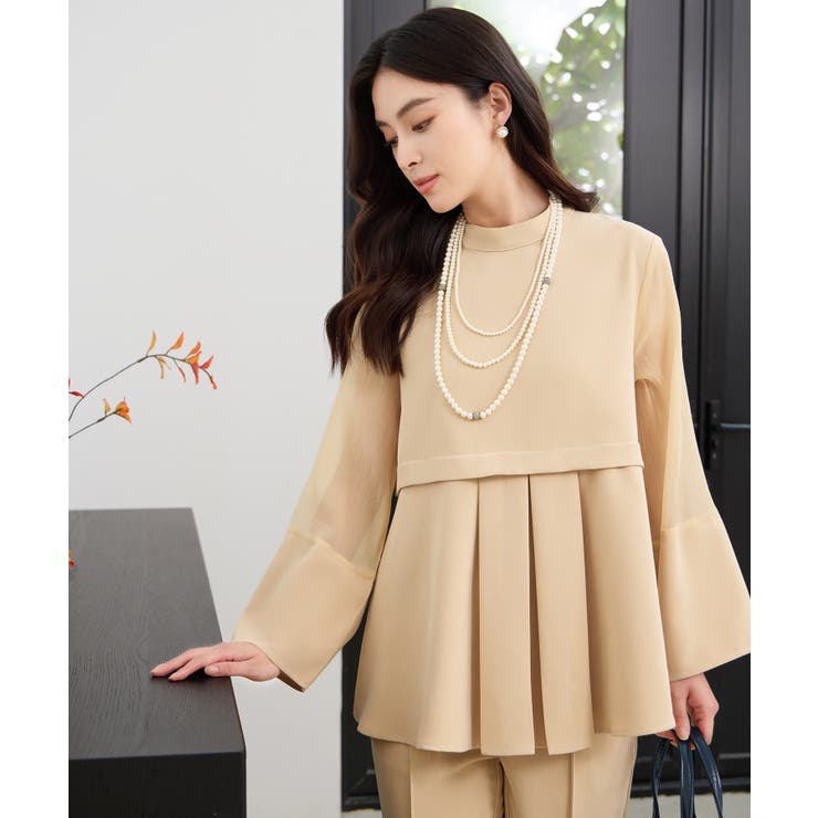 ペプラムトップス パンツセットアップ | DRESS+ | 詳細画像6 