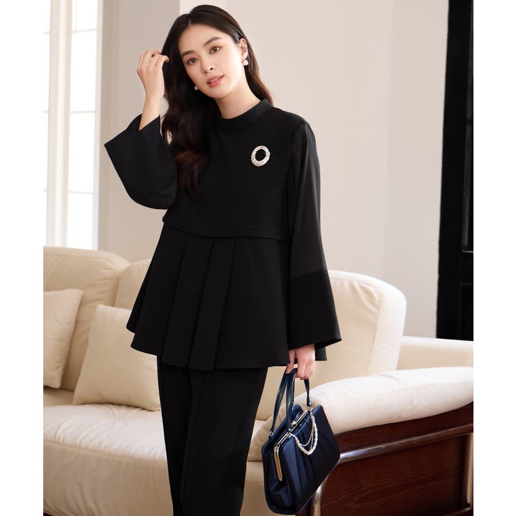 ペプラムトップス パンツセットアップ | DRESS+ | 詳細画像24 