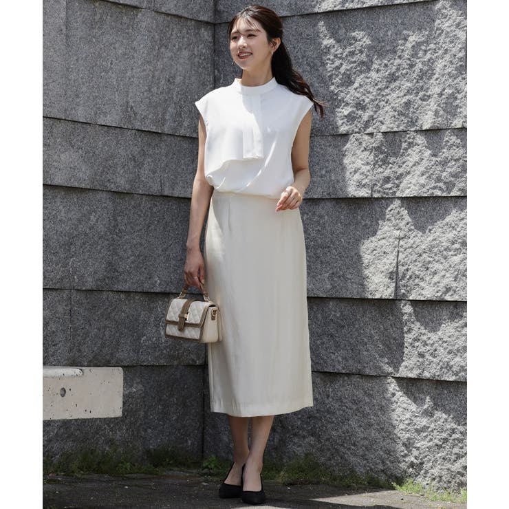 【関税込】DVF★美しいシルエット万能★ロナンスカート 7号～13号対応】【シルエットアレンジ可能】ZIP開閉で表情が