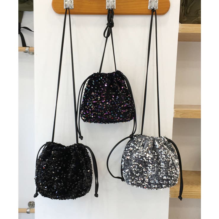 キラキラ輝くスパンコール巾着バッグ | DRESS+ | 詳細画像23 