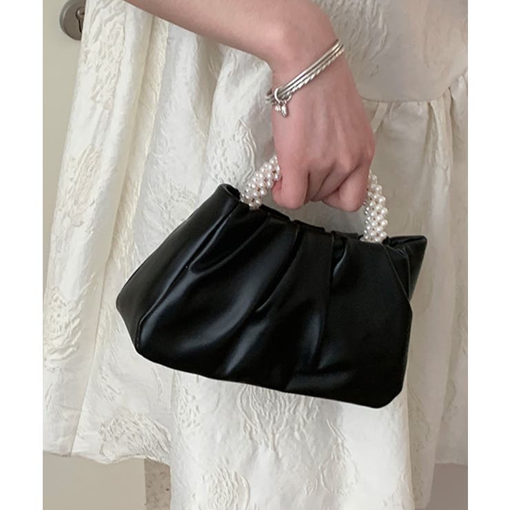 ギャザーデザインのパールハンドル付きバッグ  | DRESS+ | 詳細画像27 