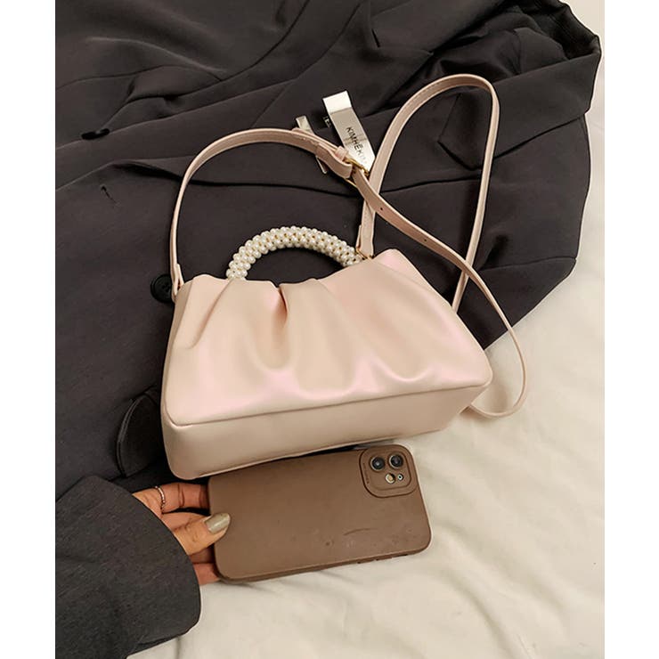 ギャザーデザインのパールハンドル付きバッグ  | DRESS+ | 詳細画像31 