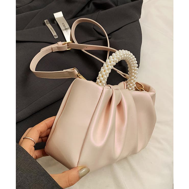 ギャザーデザインのパールハンドル付きバッグ  | DRESS+ | 詳細画像36 