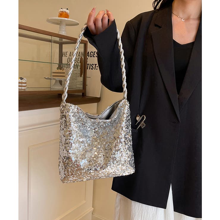 スパンコールショルダーバッグ 大容量 | DRESS+ | 詳細画像13 