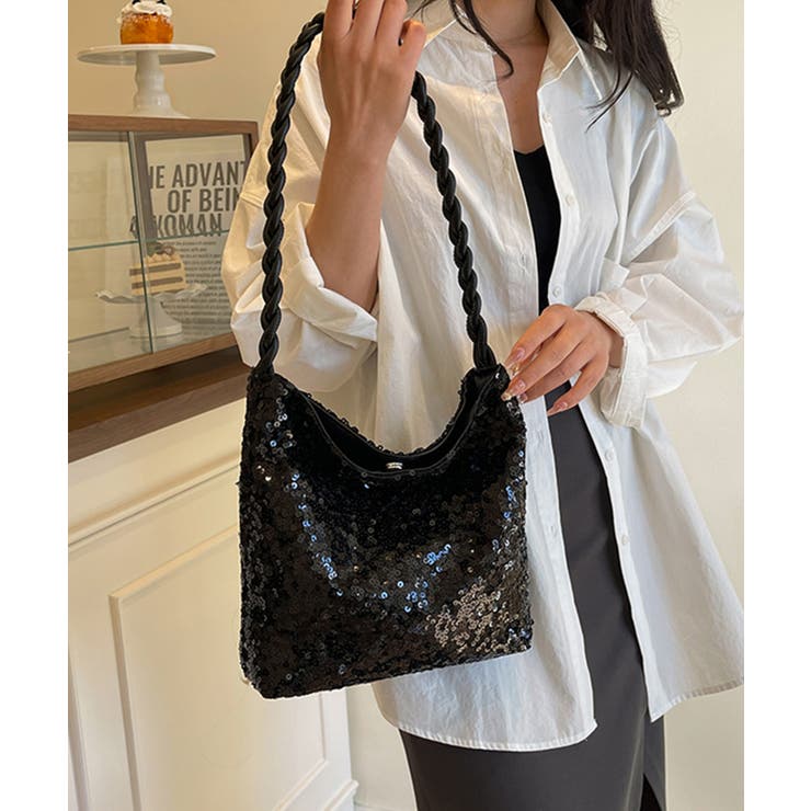 スパンコールショルダーバッグ 大容量 | DRESS+ | 詳細画像2 