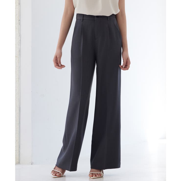 チャコール | パンツ ボトムス スラックス レディース | DRESS+