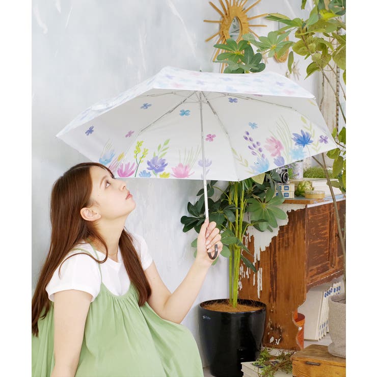 傘 折りたたみ傘 晴雨兼用 日傘 雨傘 花柄[品番：DSSW0004814]｜DRESS+
