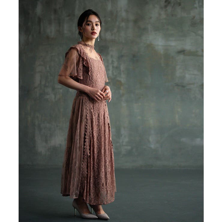 レースワンピース ロングフレアワンピース  総レース[品番：DSSW0004832]｜DRESS+（ドレスプラス）のレディースファッション通販｜SHOPLIST（ショップリスト）