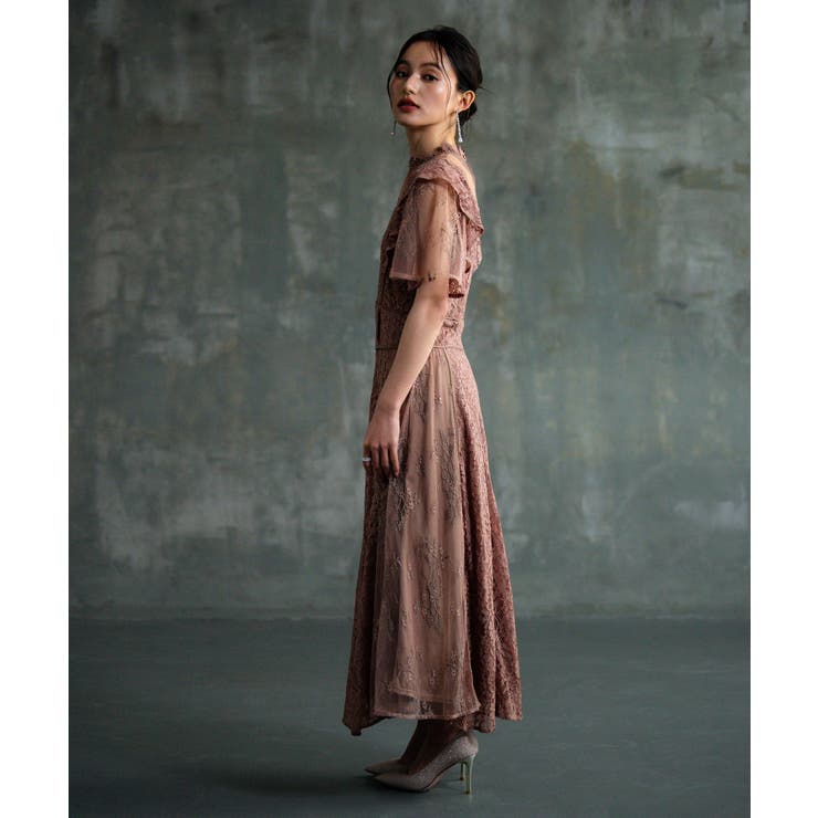 レースワンピース ロングフレアワンピース  総レース[品番：DSSW0004832]｜DRESS+（ドレスプラス）のレディースファッション通販｜SHOPLIST（ショップリスト）