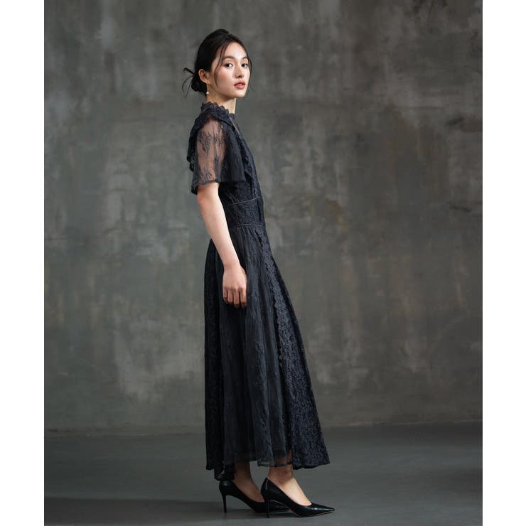 レースワンピース ロングフレアワンピース  総レース[品番：DSSW0004832]｜DRESS+（ドレスプラス）のレディースファッション通販｜SHOPLIST（ショップリスト）