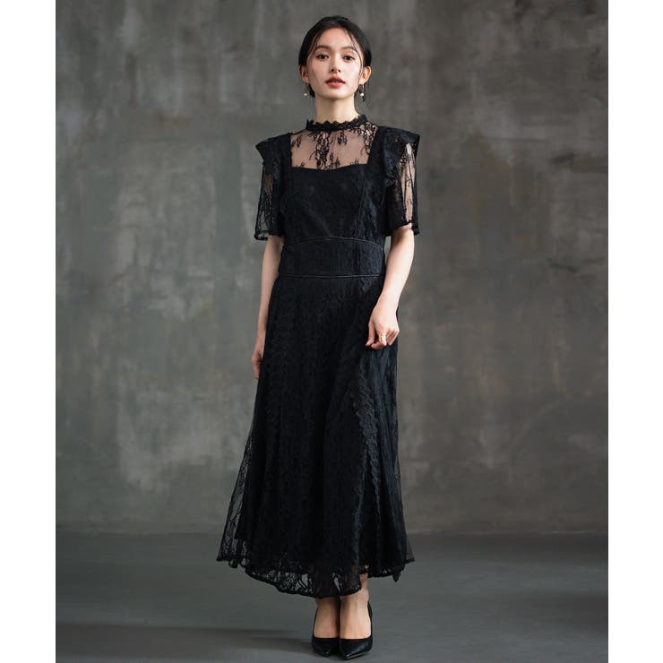 レースワンピース ロングフレアワンピース  総レース[品番：DSSW0004832]｜DRESS+（ドレスプラス）のレディースファッション通販｜SHOPLIST（ショップリスト）