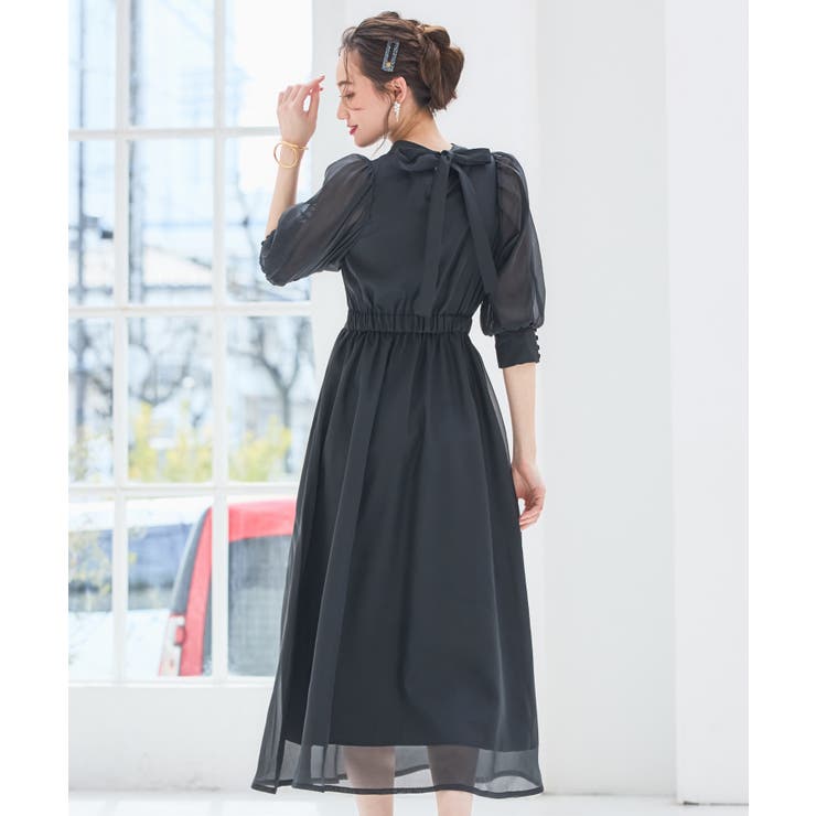 GIRL DRESS FOR NOW ドレス 前後2WAYレース×オーガンジーフレア