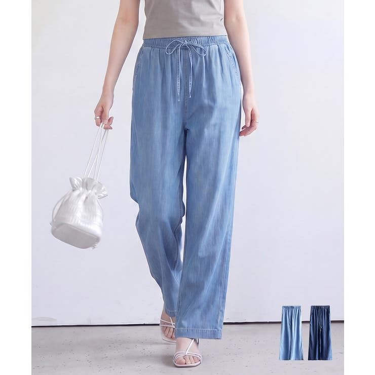 デニムパンツ ワイドパンツ 薄手 | DRESS+ | 詳細画像1 