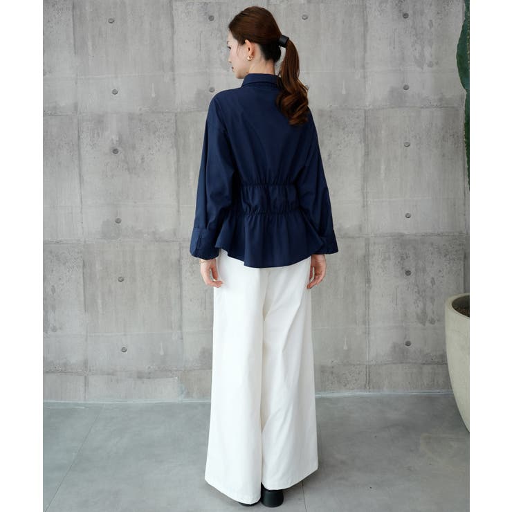 ウエストシャーリング ペプラムシャツ 長袖 | DRESS+ | 詳細画像37 